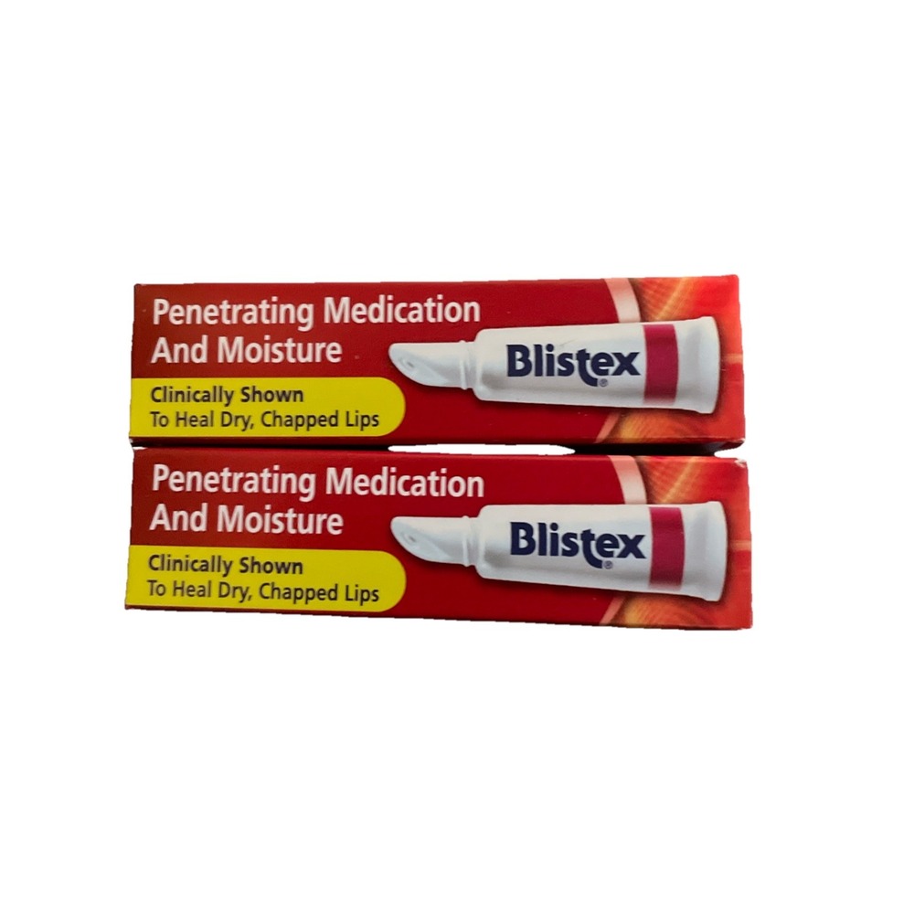 2X Blistex Medicated Lip Ointments 0.21 Oz Ea Heal Dry Cold Sores Chapped Lips